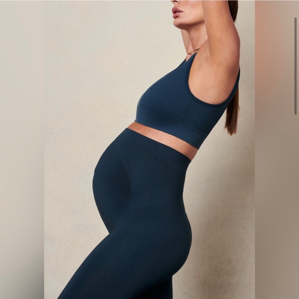 BLANQI Everyday Maternity Belly Support Blue Leggings